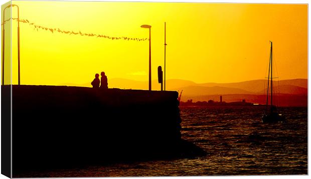 Sunset over the Harbour Canvas Print by Buster Brown