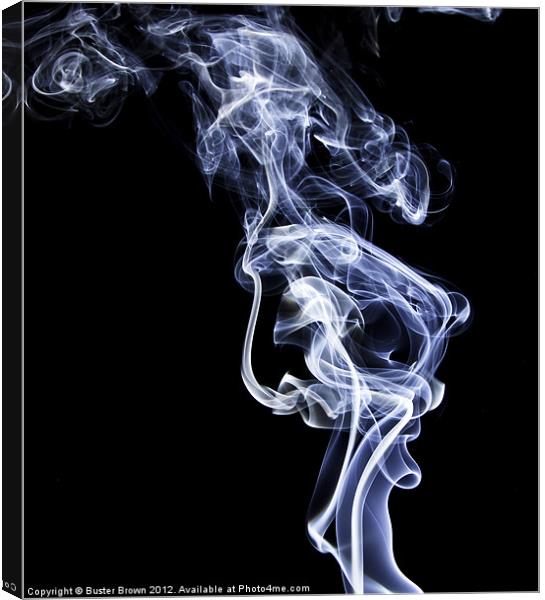Abstract Lady in Smoke Canvas Print by Buster Brown
