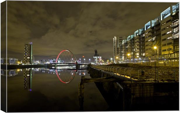River Clyde and Squinty Bridge Canvas Print by Buster Brown