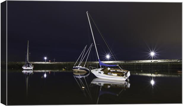 Fisherrow Harbour at night Canvas Print by Buster Brown