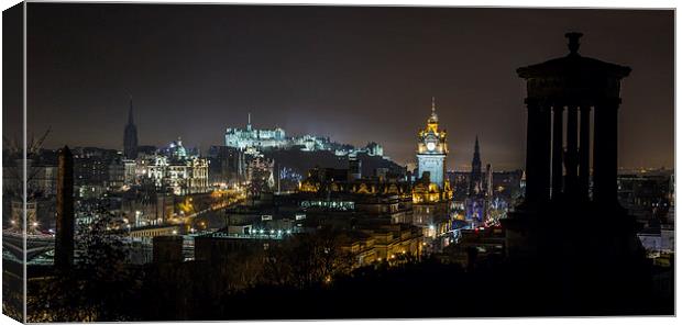 Edinburgh City Skyline Canvas Print by Buster Brown