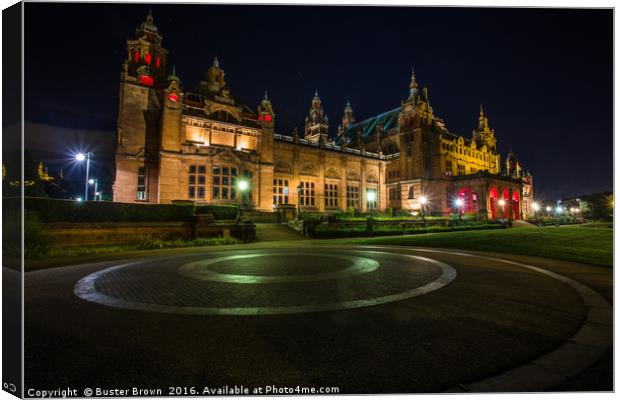 Kelvingrove Art Gallery and Museum, Glasgow Canvas Print by Buster Brown