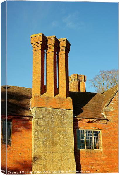 Manor House Chimney's Canvas Print by philip milner