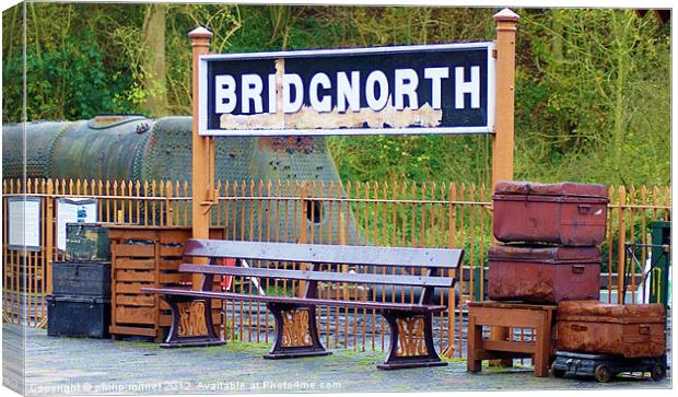 Bridgnorth Railway Platform Canvas Print by philip milner