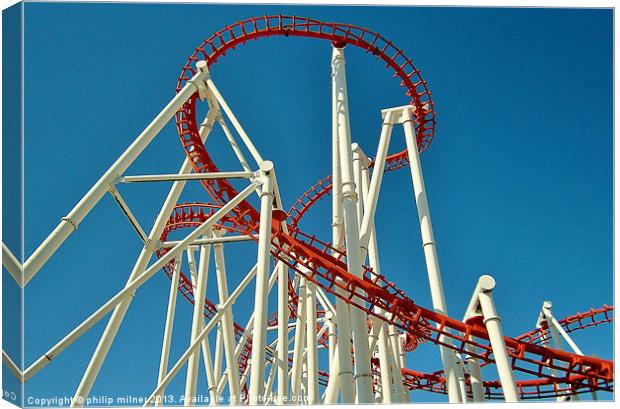 The Millenium Rollercoaster Ingoldmells Canvas Print by philip milner