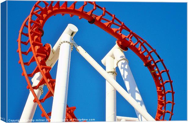 The Millenium Rollercoaster Ingoldmells Canvas Print by philip milner