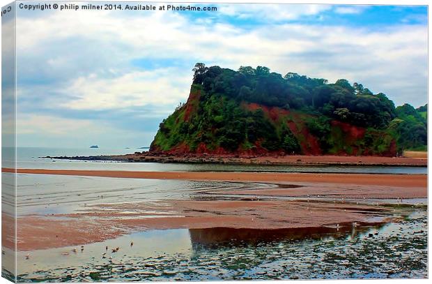 A View From Teignmouth Canvas Print by philip milner