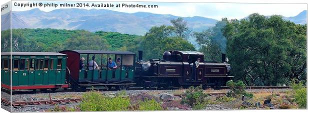  Welsh  Mountain Railway Canvas Print by philip milner