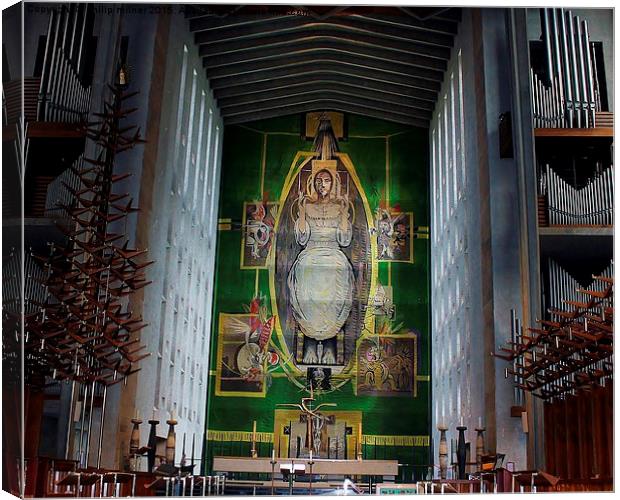  Coventry Cathedral Tapestry Canvas Print by philip milner