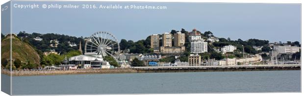 A View To Torquay Canvas Print by philip milner