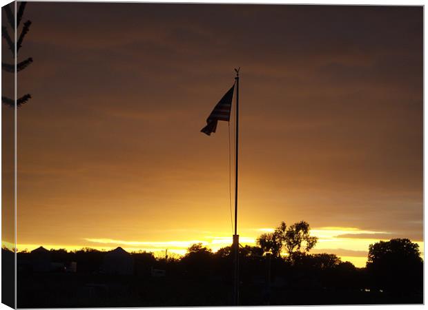 All American Sunset Canvas Print by Michael Landes