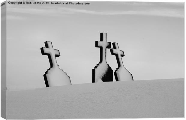 'Three Crosses' Canvas Print by Rob Booth