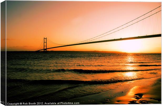 Sunset on The Humber Canvas Print by Rob Booth