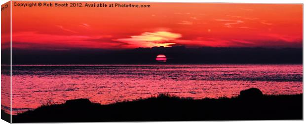 'Fistral Sunset' Canvas Print by Rob Booth