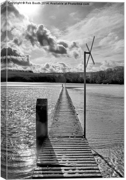 Bridge over The Gannel Canvas Print by Rob Booth