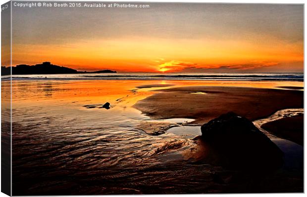  'Sunset Beach' Canvas Print by Rob Booth