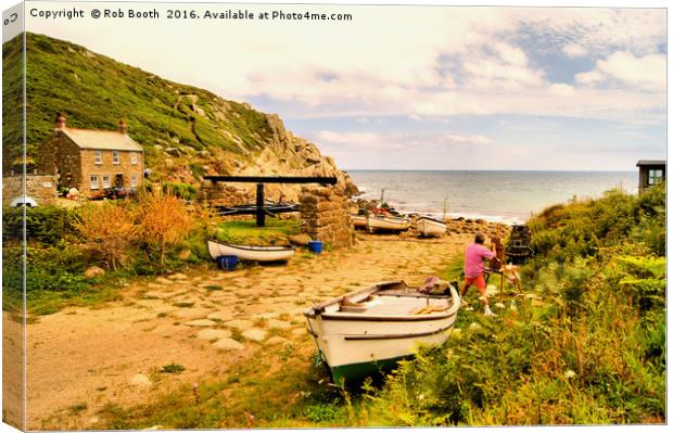 Cornish Cove Canvas Print by Rob Booth