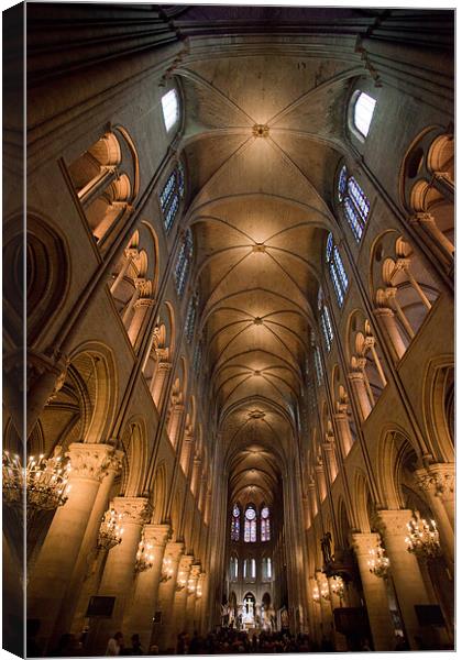 Notre Dame interior Canvas Print by Daniel Zrno