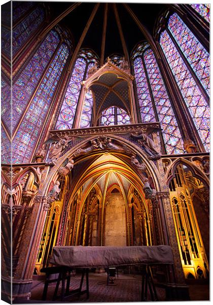 Sainte Chapelle interior Canvas Print by Daniel Zrno