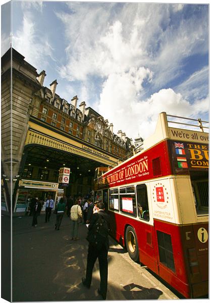 Double-decker bus in London Canvas Print by Daniel Zrno