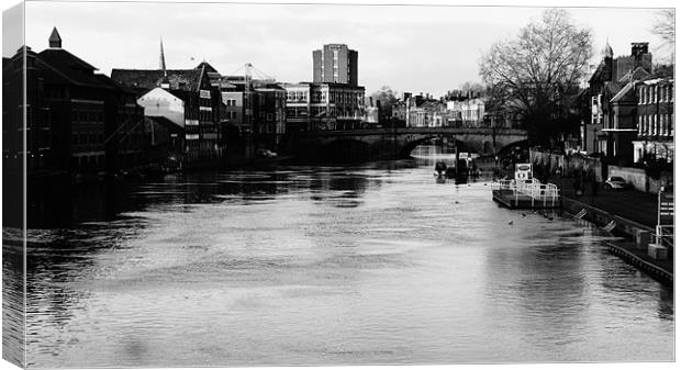 View from Ouse Bridge, York Canvas Print by Emma Brocklehurst