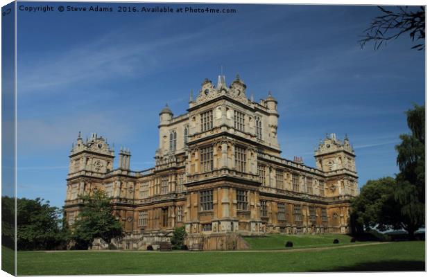 Wollaton Hall Canvas Print by Steve Adams