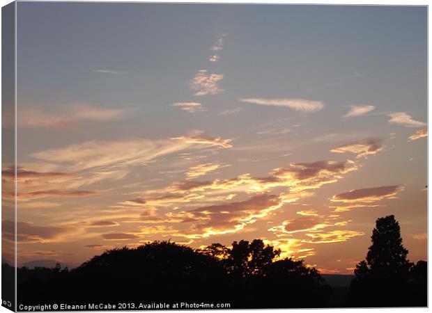 Fire in the Sky! Canvas Print by Eleanor McCabe