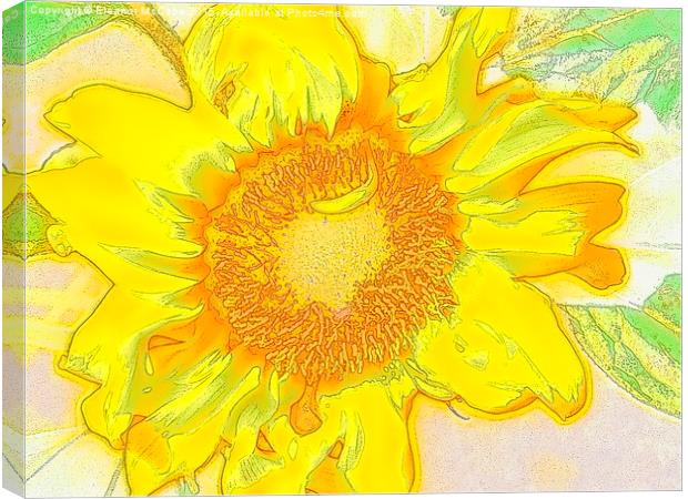  Summer Sunshine Clock Canvas Print by Eleanor McCabe