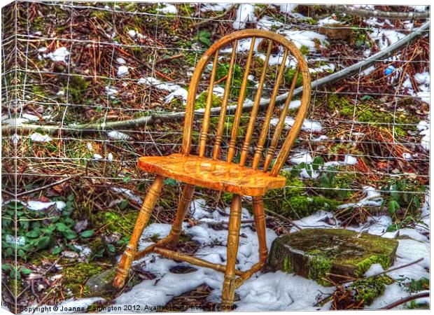 Old forgotten chair Canvas Print by Joanne Partington