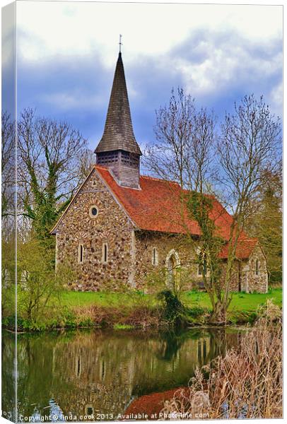 ulting church ulting in essex 2 Canvas Print by linda cook