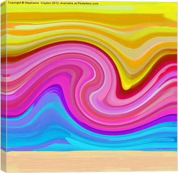 Sunset Swirl Canvas Print by Stephanie Clayton
