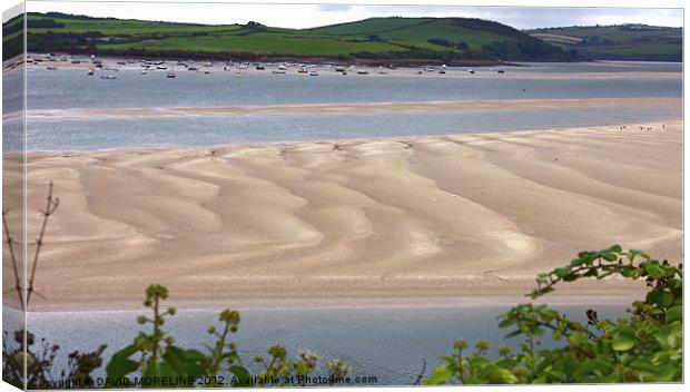 LOW TIDE TO PADSTOW HARBOUR Canvas Print by David Moreline