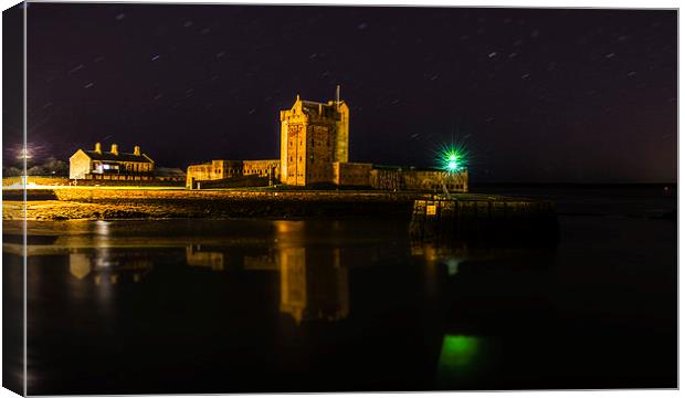 Broughty Ferry Castle at Night Canvas Print by Lee Black