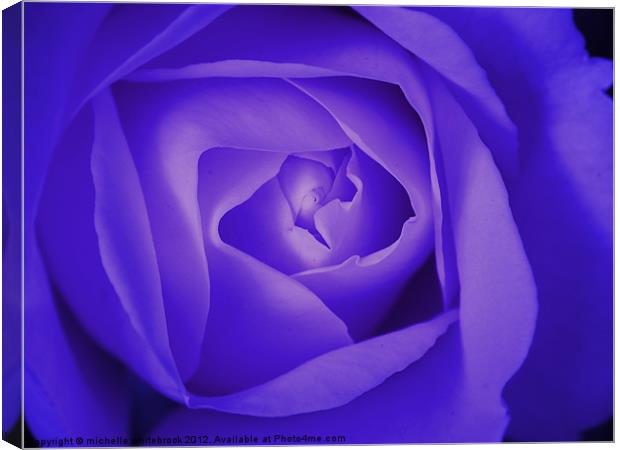 Blue Soft Rose Canvas Print by michelle whitebrook