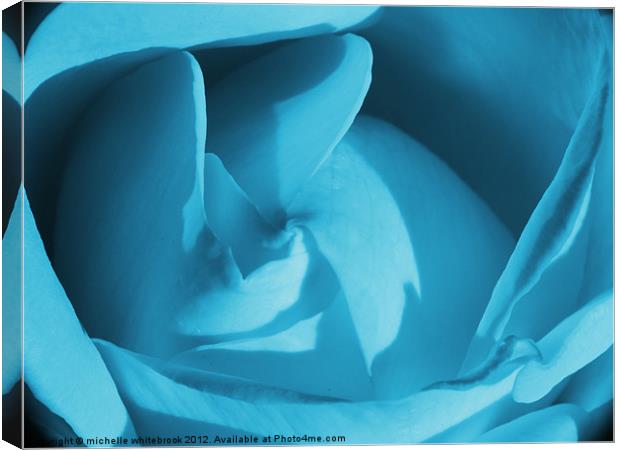 Blue Rose Canvas Print by michelle whitebrook
