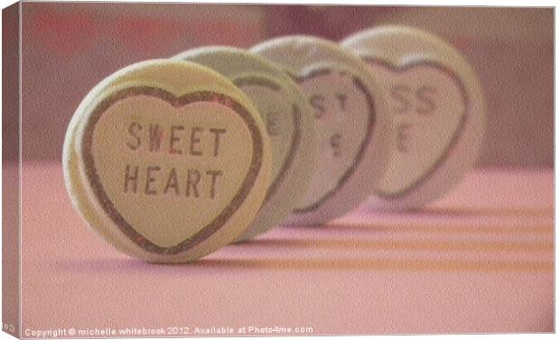Sweet Heart Canvas Print by michelle whitebrook