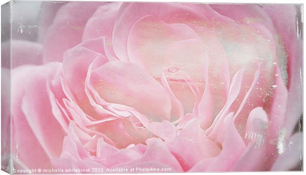 Vintage Rose Canvas Print by michelle whitebrook