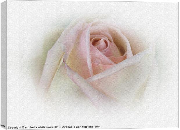 Textured Rose Canvas Print by michelle whitebrook