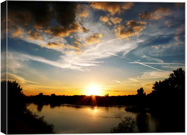 Loire Valley Sunset Canvas Print by Jacqui Farrell