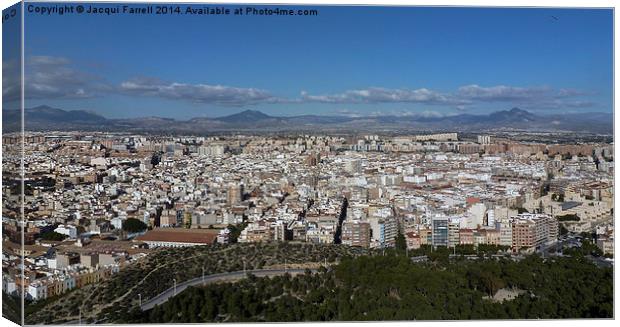  Alicante Cityscape Canvas Print by Jacqui Farrell