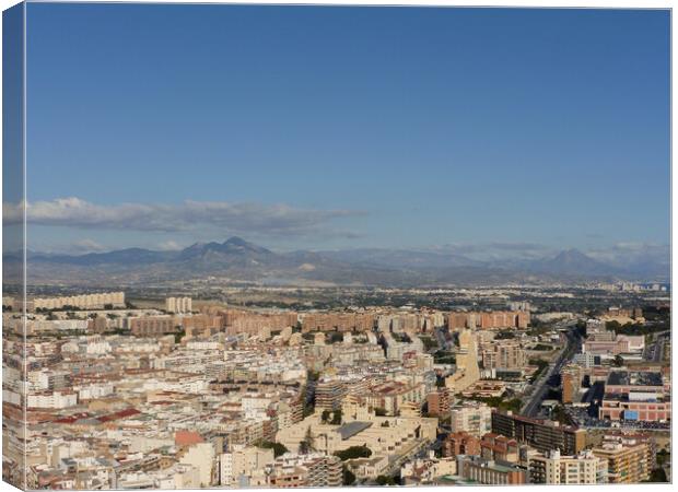 Alicante Cityscape  Canvas Print by Jacqui Farrell