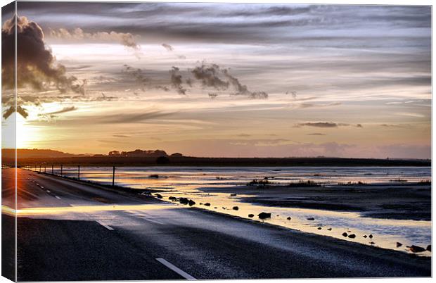 Holy Island Lindisfarne Sunset Canvas Print by Jacqui Farrell