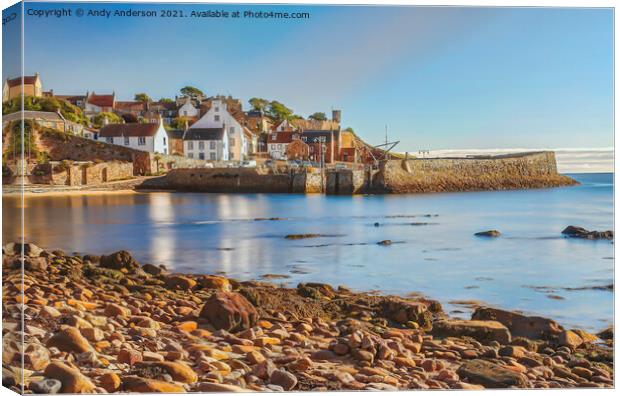 Fife Harbour of Crail Canvas Print by Andy Anderson