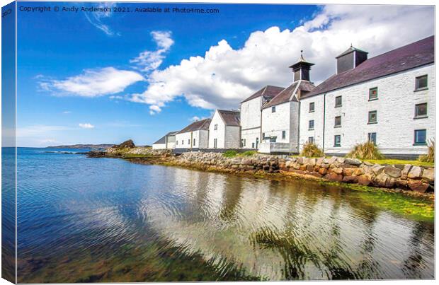 Laphroiag Distillery Islay Canvas Print by Andy Anderson