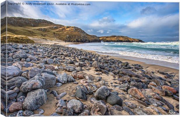 Dalmore Beach Isle of Lewis Canvas Print by Andy Anderson