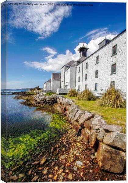 Islay Laphroiag Distillery Canvas Print by Andy Anderson