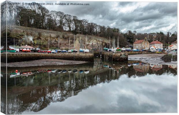 Ancient Scottish Harbour Canvas Print by Andy Anderson