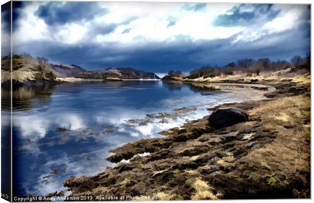 West Highland Coastal View Canvas Print by Andy Anderson