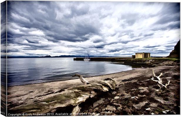 Inchkeith on the the Firth of Forth Canvas Print by Andy Anderson