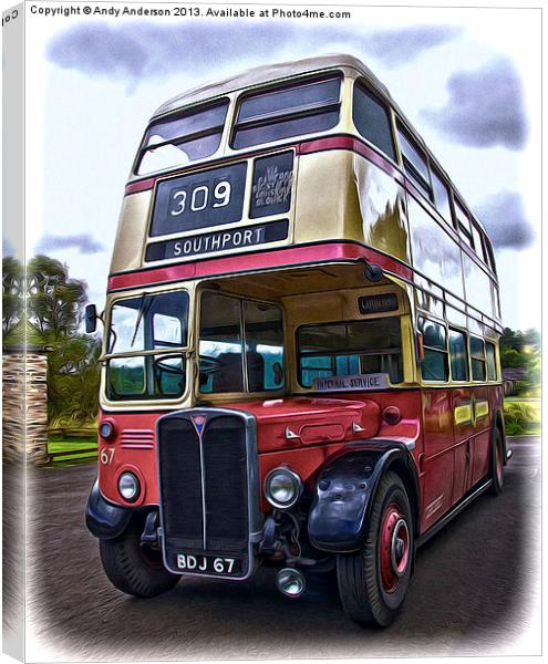 Old AEC Double Decker Canvas Print by Andy Anderson